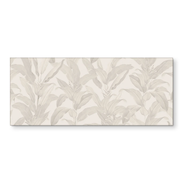 Keukenachterwand Urban Jungle tropische bladeren crème - Bloomery Decor 