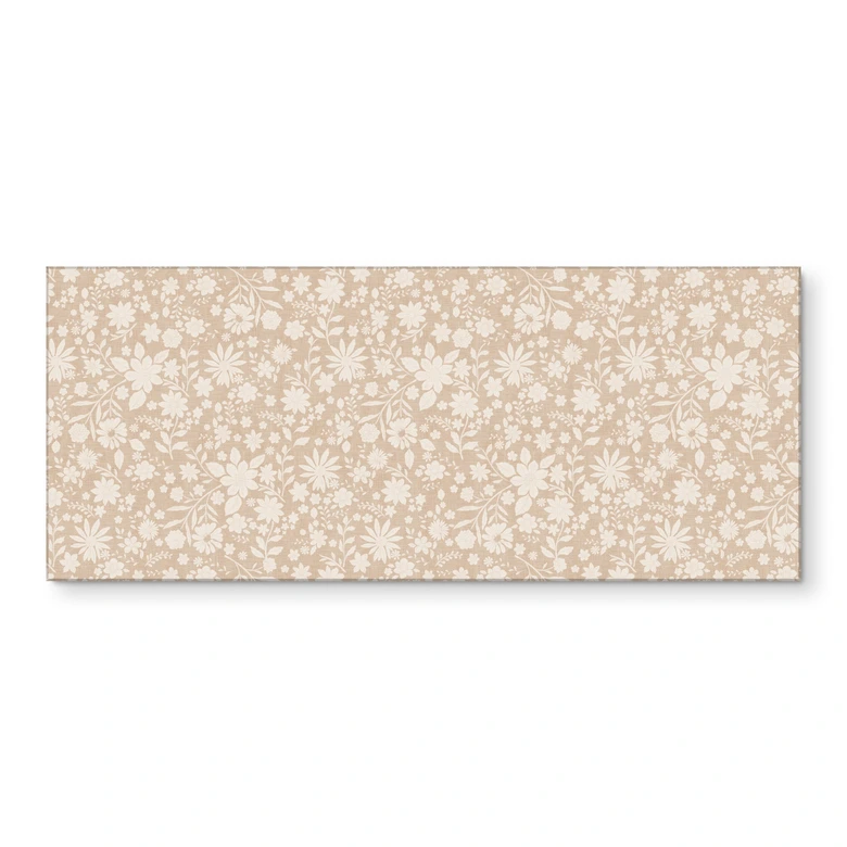 Florale Küchenrückwand Vintage Blumen in Leinenoptik - Bloomery Decor 