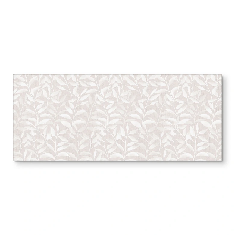 Küchenrückwand Zarte Aquarell-Blätter - Soft Beige - Erweiterbar - Bloomery Decor 
