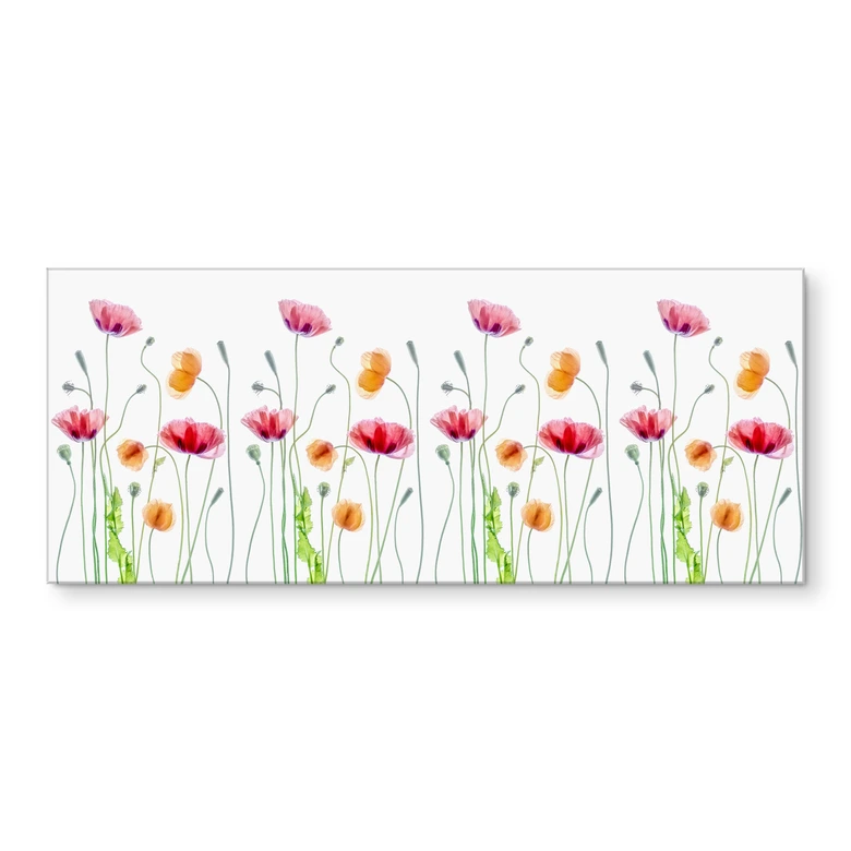Küchenrückwand Blumen - Bunte Mohnblumen - Disher 