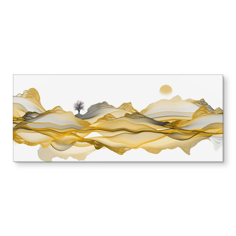 Küchenrückwand Goldene Berge 