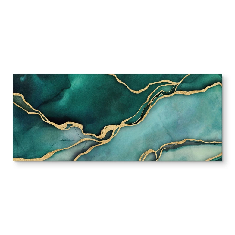 Køkken backsplash Marmor i guld-grønt - Haase 