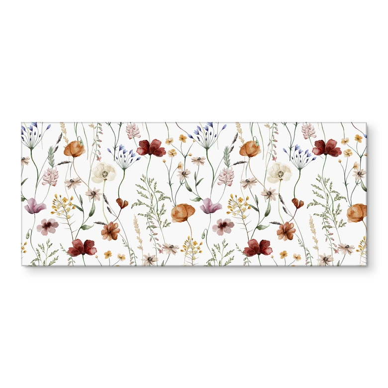 Küchenrückwand Bunte Wildblumen - UN Designs - Alu-Dibond 