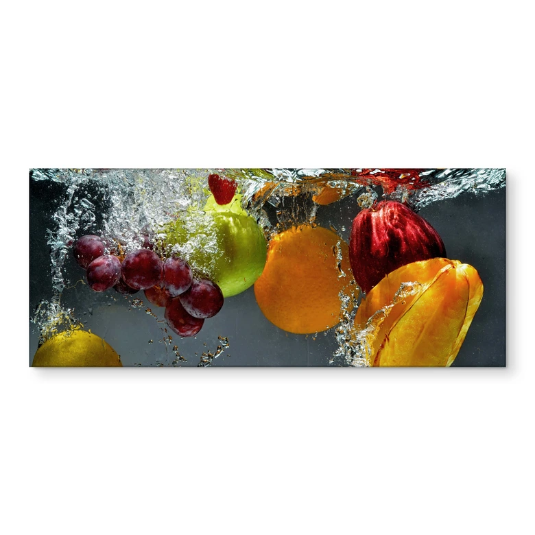 Keukenachterwand - Alu-Dibond Zilver - Verfrissend Fruit 