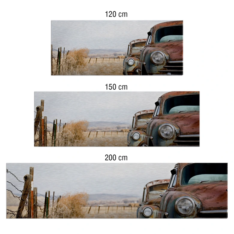 Küchenrückwand - Alu-Dibond-Silber - Old Rusted  