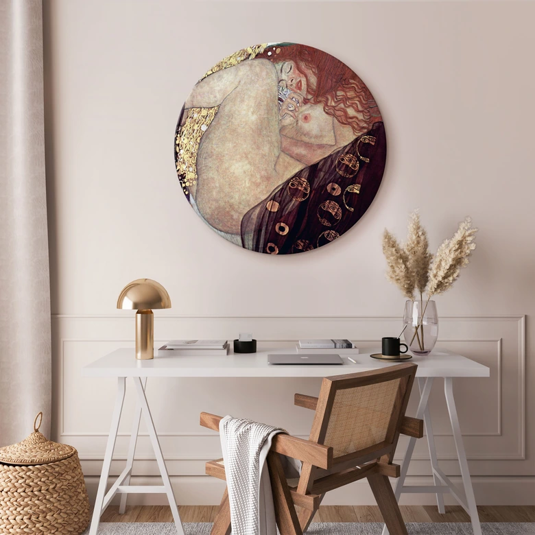 Rundes Leinwandbild Klimt - Danaë 