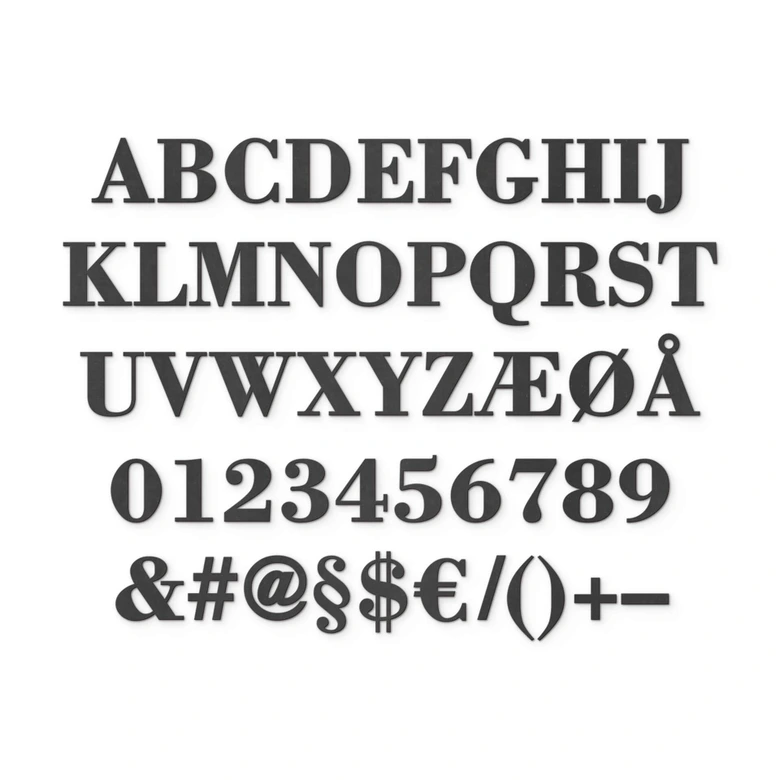 MDF-Holzbuchstaben - Einzelbuchstaben - Bodoni 