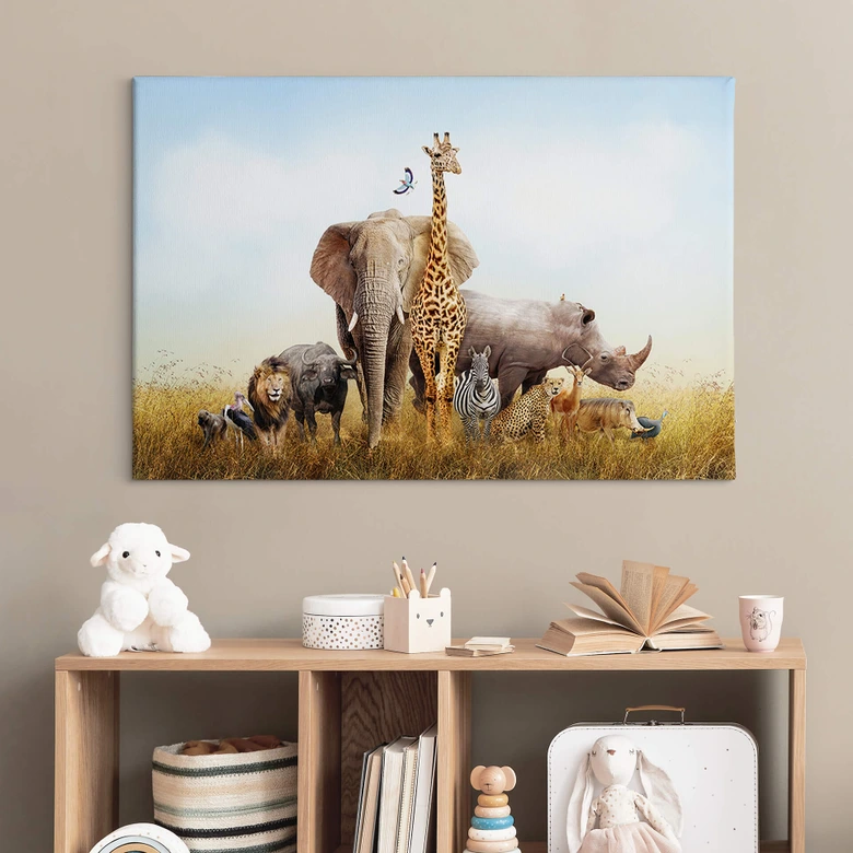 Leinwandbild Afrikanische Tiere 
