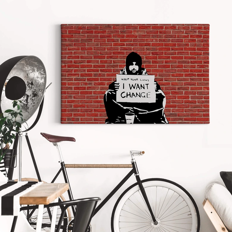 Canvas Banksy - Keep Your Coins 