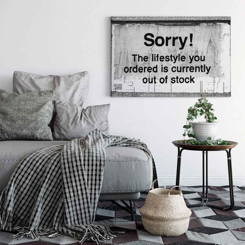 Leinwandbild Banksy - Out of Stock 