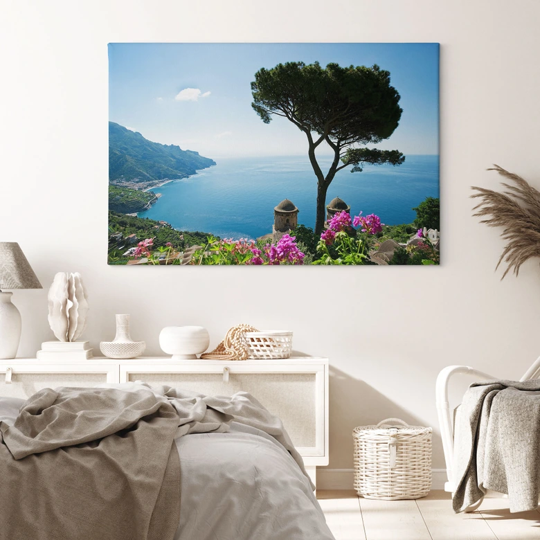 Leinwandbild Blick auf die Amalfiküste 