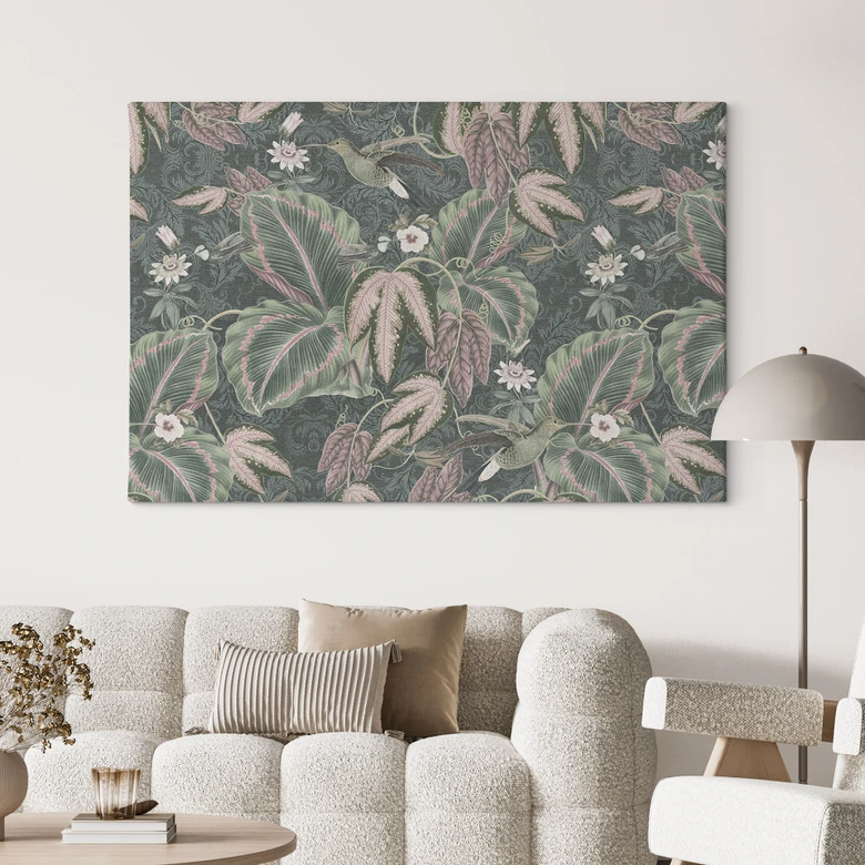 Obraz na płótnie Koliber w tropikalnym lesie - Bloomery Decor 