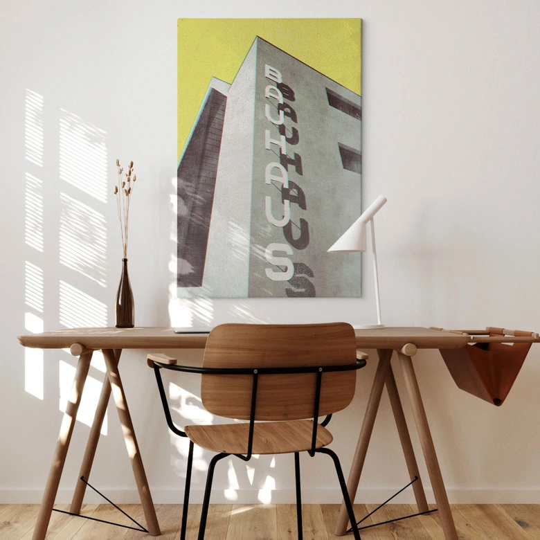 Vintage Bauhaus Dessau arkitektur Canvastavla - Blursbyai 
