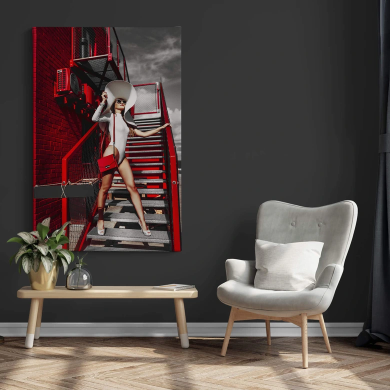 Leinwandbild Bolgov - Model Weiss Rot 