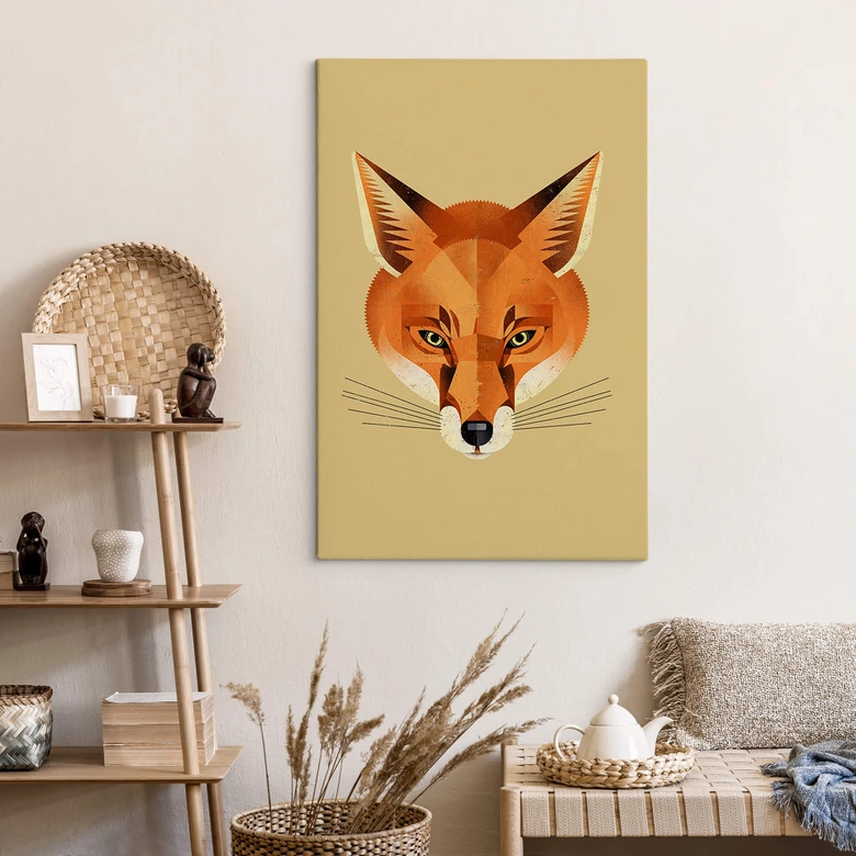 Leinwandbild Fuchs - Braun 