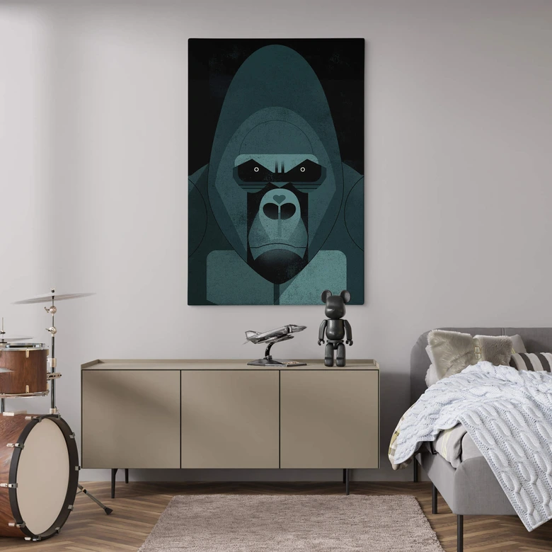 Canvas Gorilla - Braun 