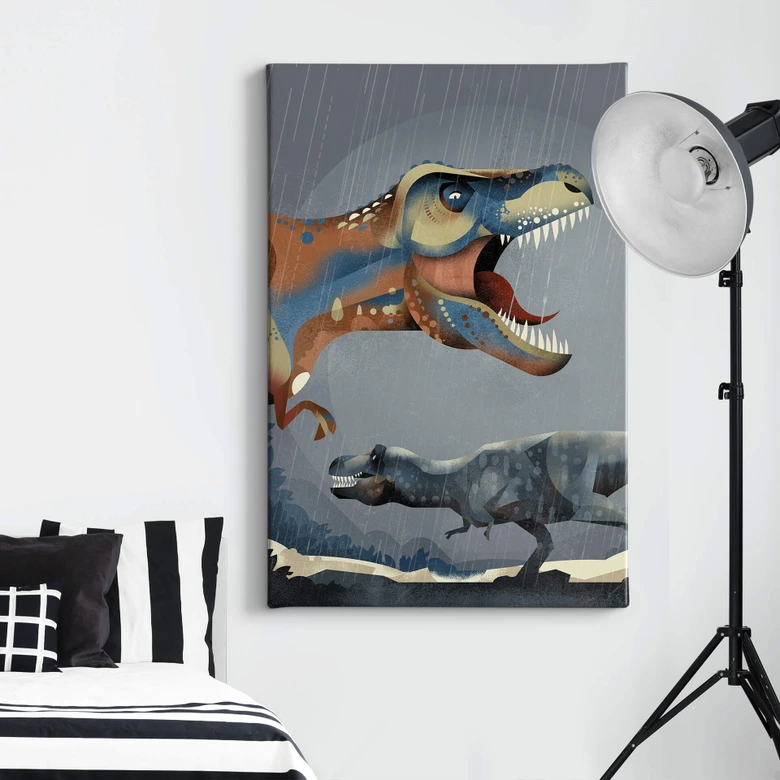 Leinwandbild Braun - T-Rex 