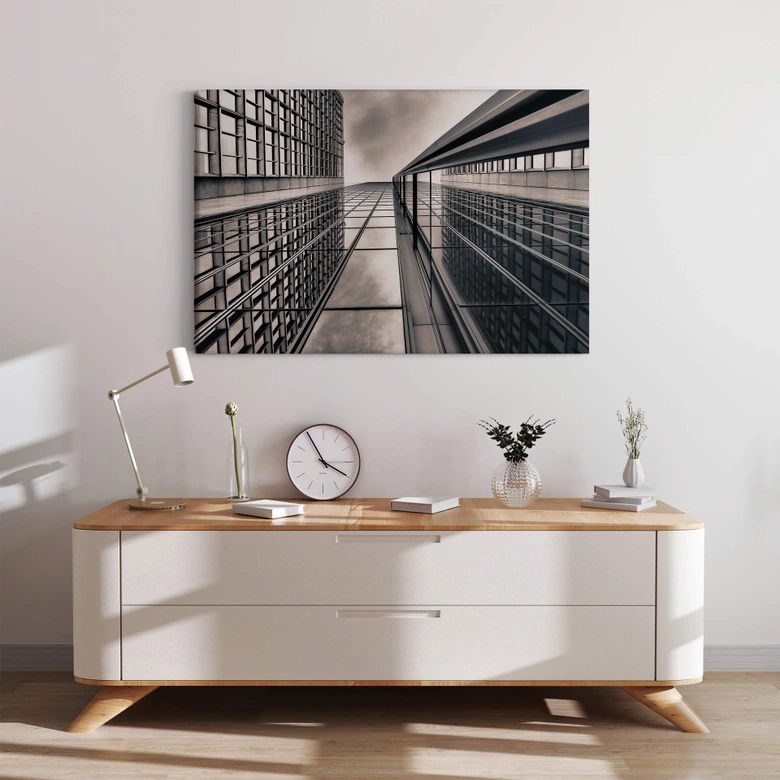 Obraz na płótnie Brown - Wieżowiec 