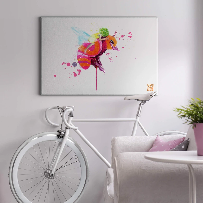 Leinwandbild Buttafly - Bienenmädchen 