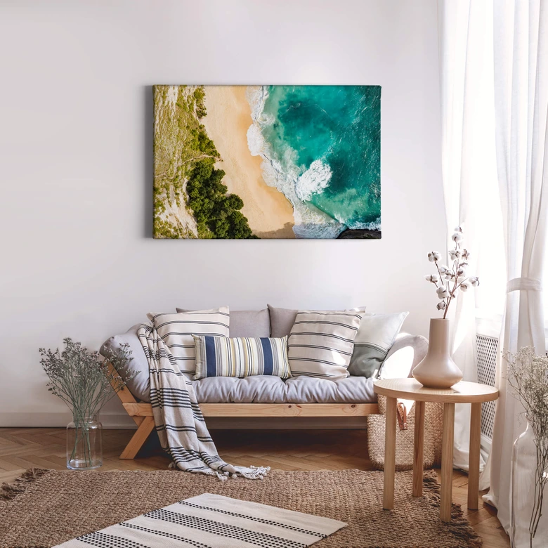 Tableau sur toile Colombo - Plage vue d’en haut 