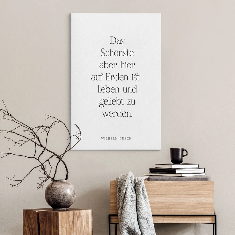 Leinwandbild Das Schönste auf Erden 