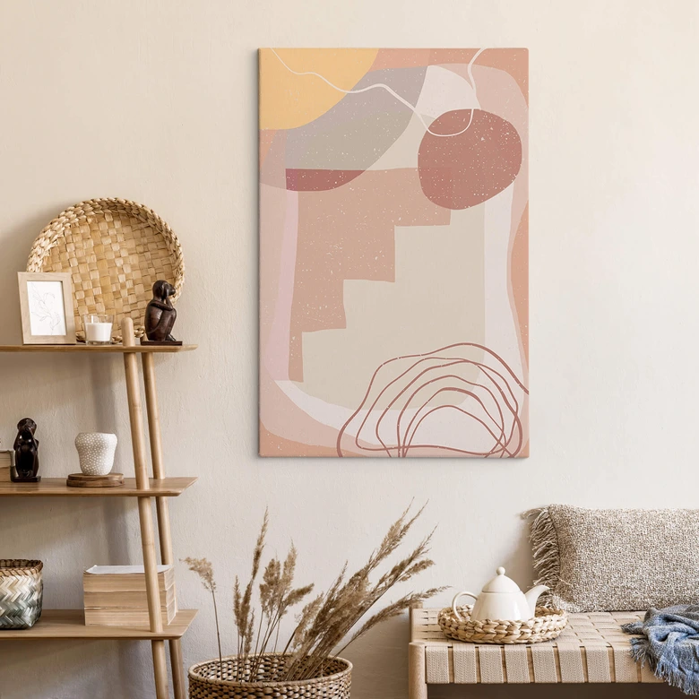 Leinwandbild Demir - Geometrie in Erdtönen 