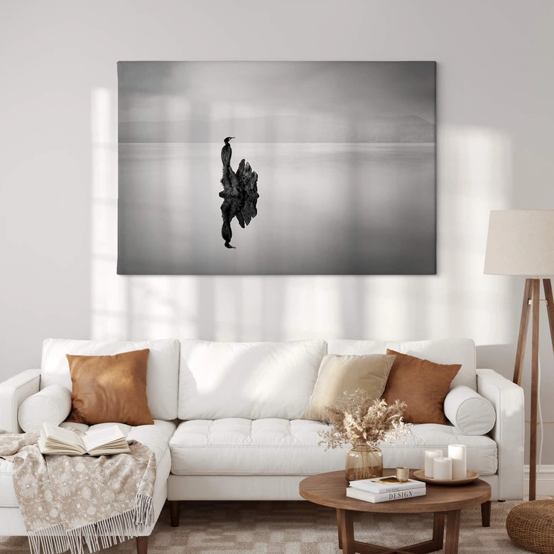 Leinwandbild Digalakis - Eleganter Wasservogel 