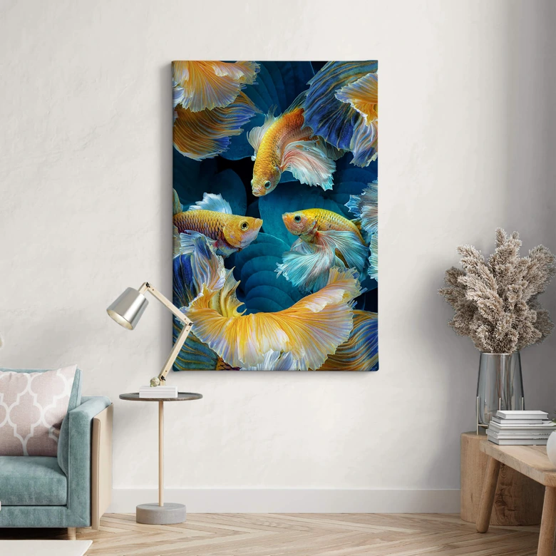 Cuadro lienzo Egger - Peces de colores 