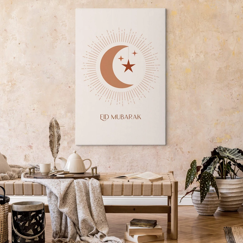 Leinwandbild Eid Mubarak Mondsichel 