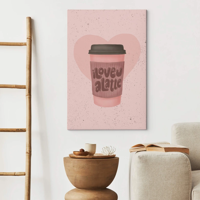 Cuadro lienzo Café - Eleonora - Love you a Latte 