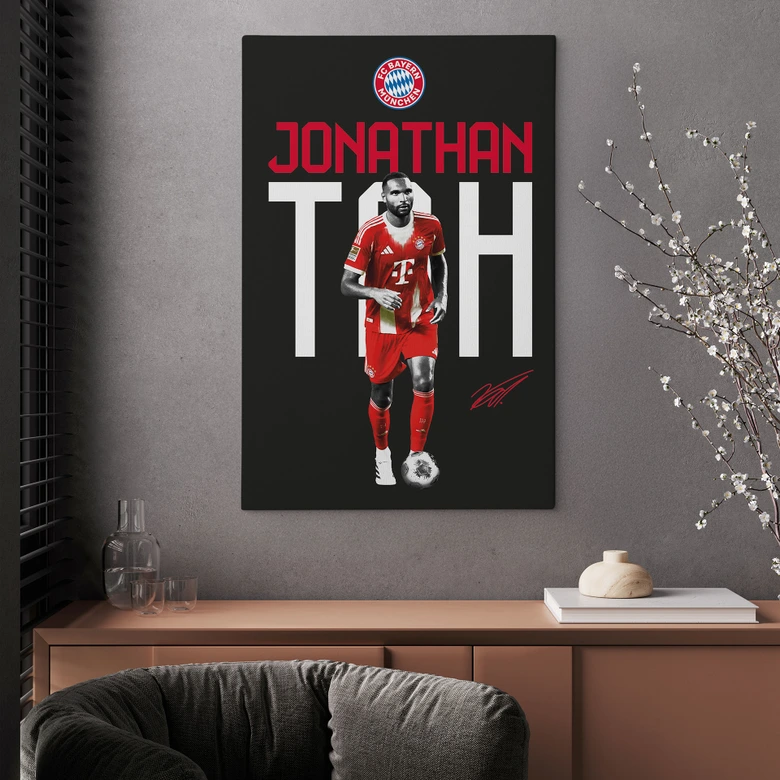 Leinwandbild FC Bayern Spieler Jonathan Tah 2025/26 