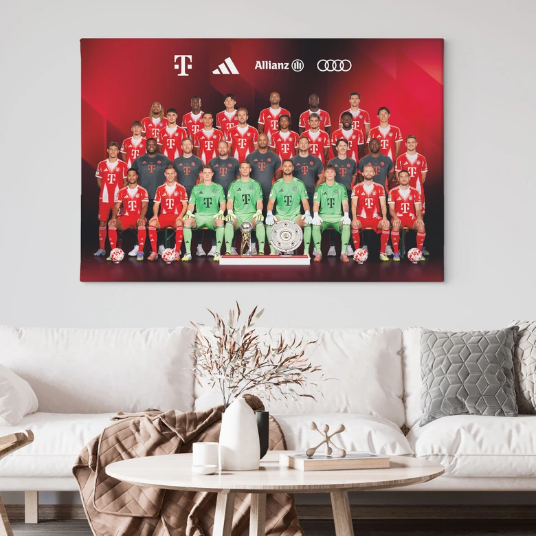 Canvas print FC Bayern team picture 2025/26 