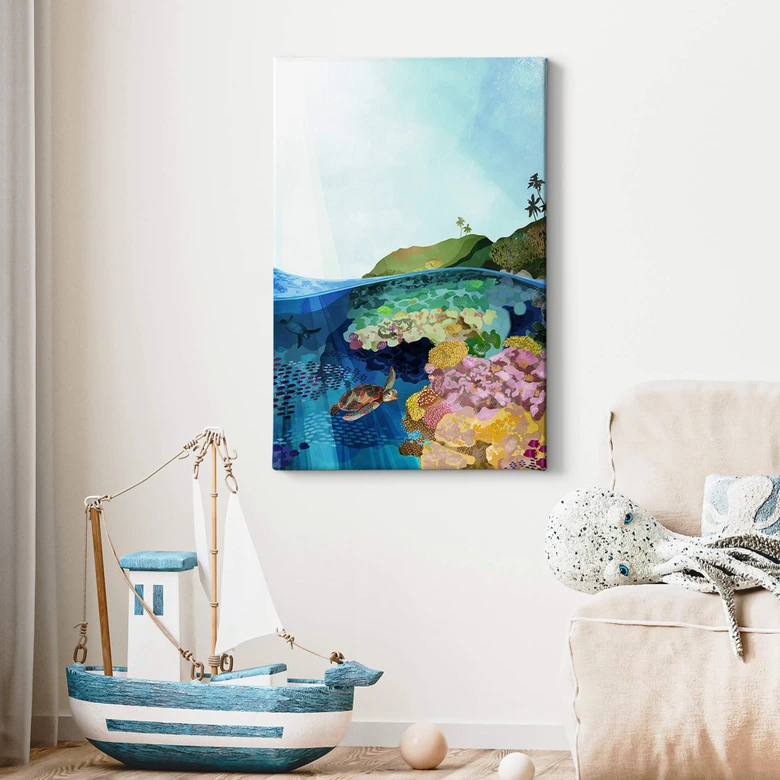 Leinwandbild Goed Blauw - Unterwasser 