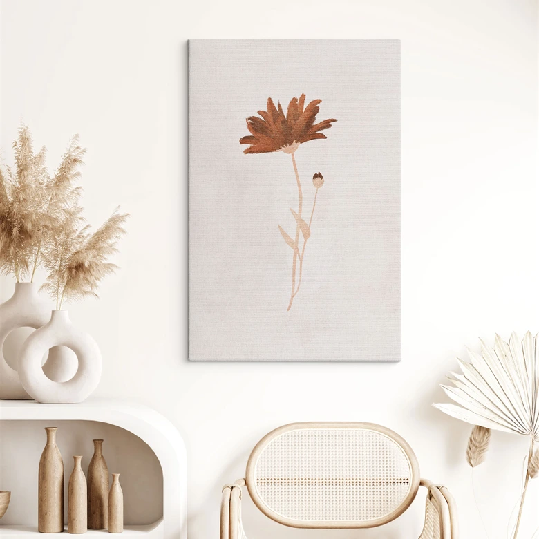 Leinwandbild Wildblume abstrakt - Goed Blauw 