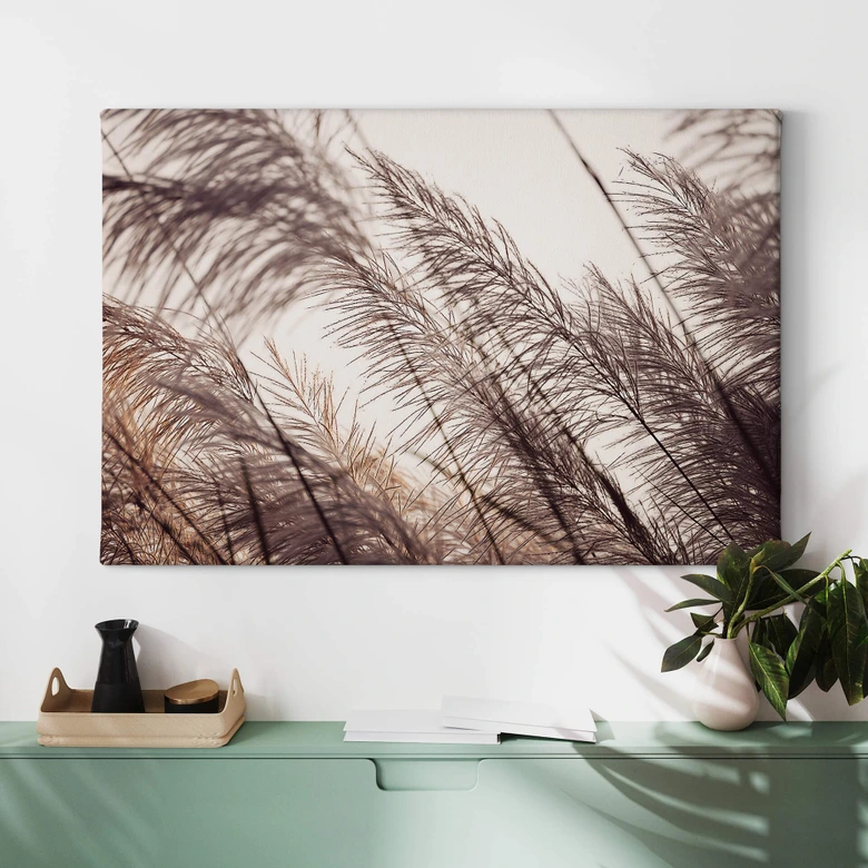 Leinwandbild Gräser in Pastell 