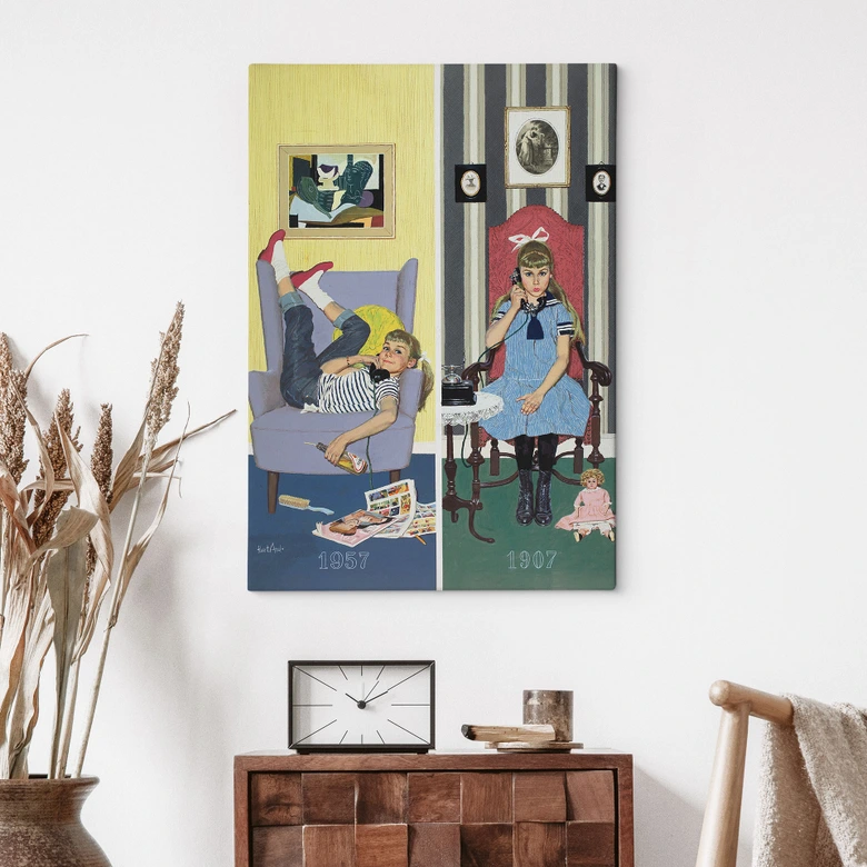 Leinwandbild Kurt Ard - Heute wie damals (1957) - 70x100 cm 