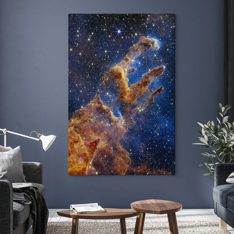 Leinwandbild James Webb Telescope - Pillars of Creation 