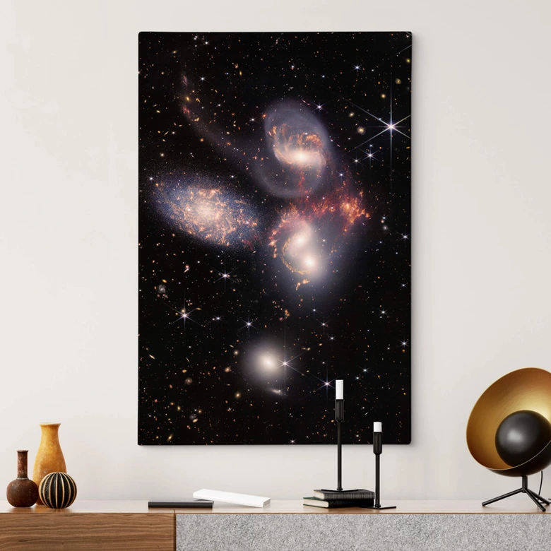 Leinwandbild James Webb Telescope - Stephan's Quintet 