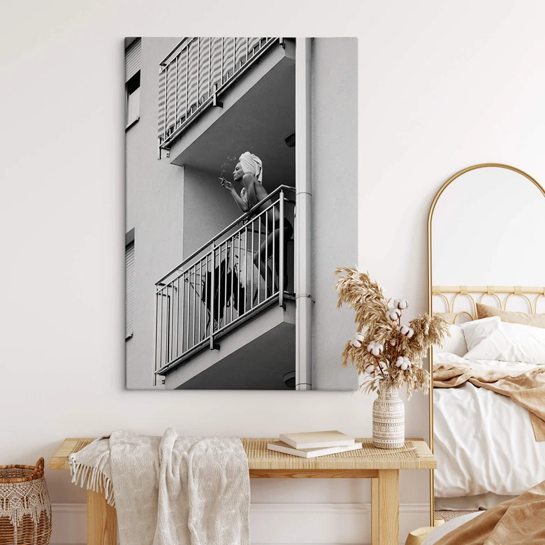 Leinwandbild Kijurko - Auf dem Balkon 