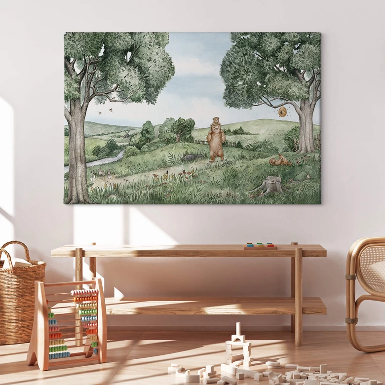 Leinwandbild Kikki Belle - Bären und Bienen 