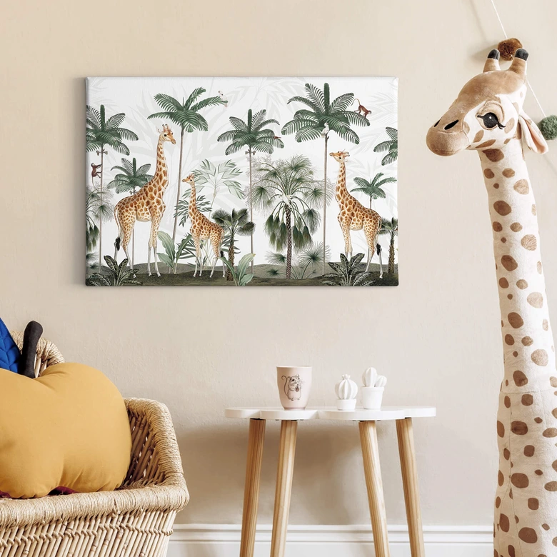 Canvas Kikki Belle - Giraffen 