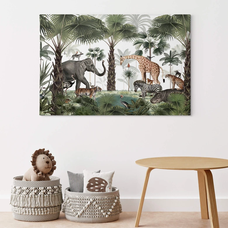 Leinwandbild Kikki Belle - Königreich der Tiere 