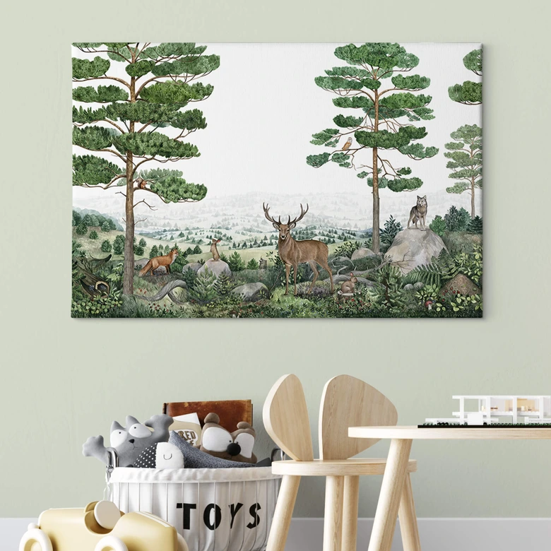 Canvastavla Kikki Belle - Djuräventyr på landsbygden 
