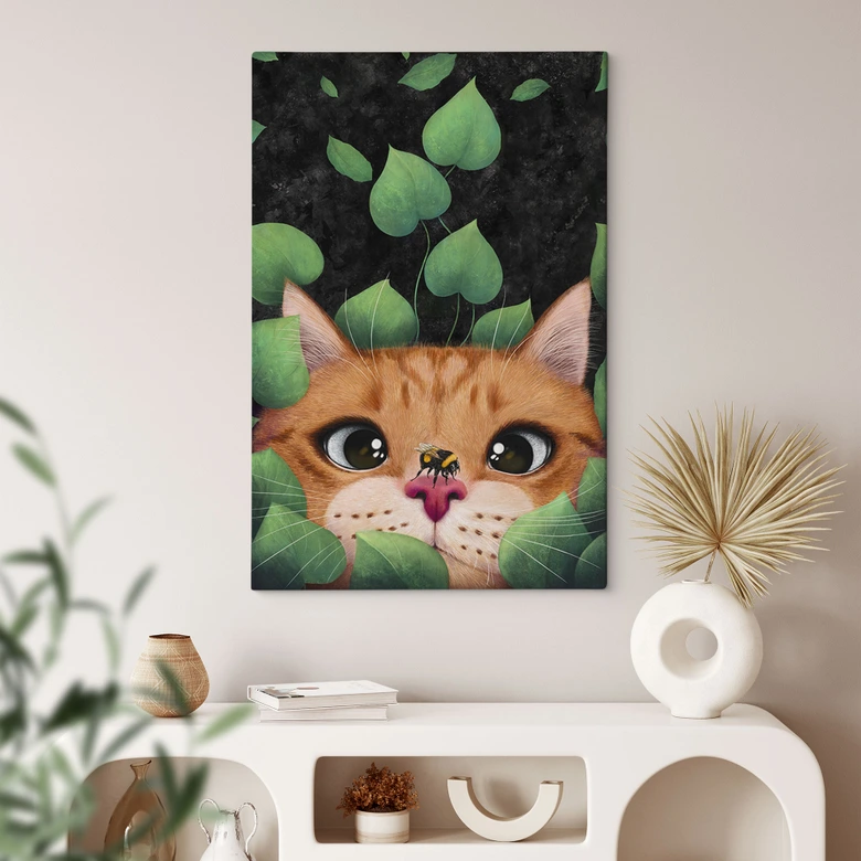 Lienzo Dulce gato en el monte - Korenkova 
