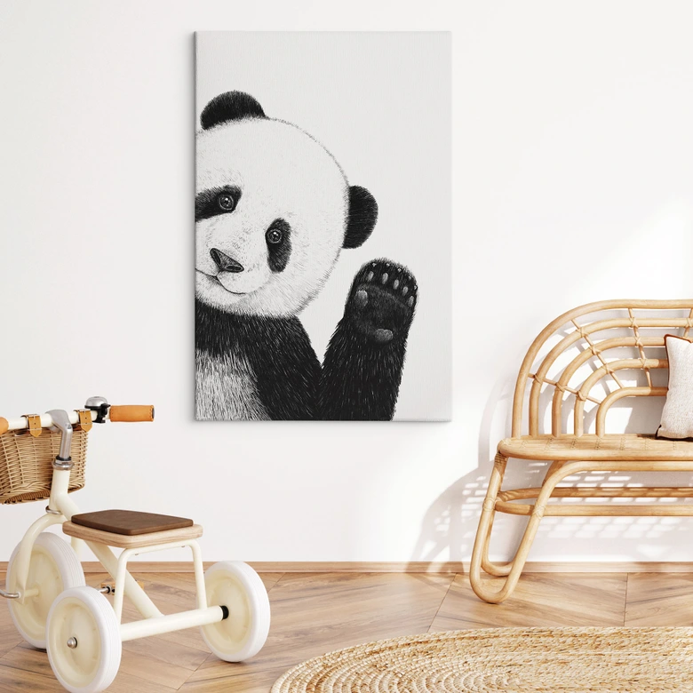 Lienzo Panda ondulante - Korenkova 