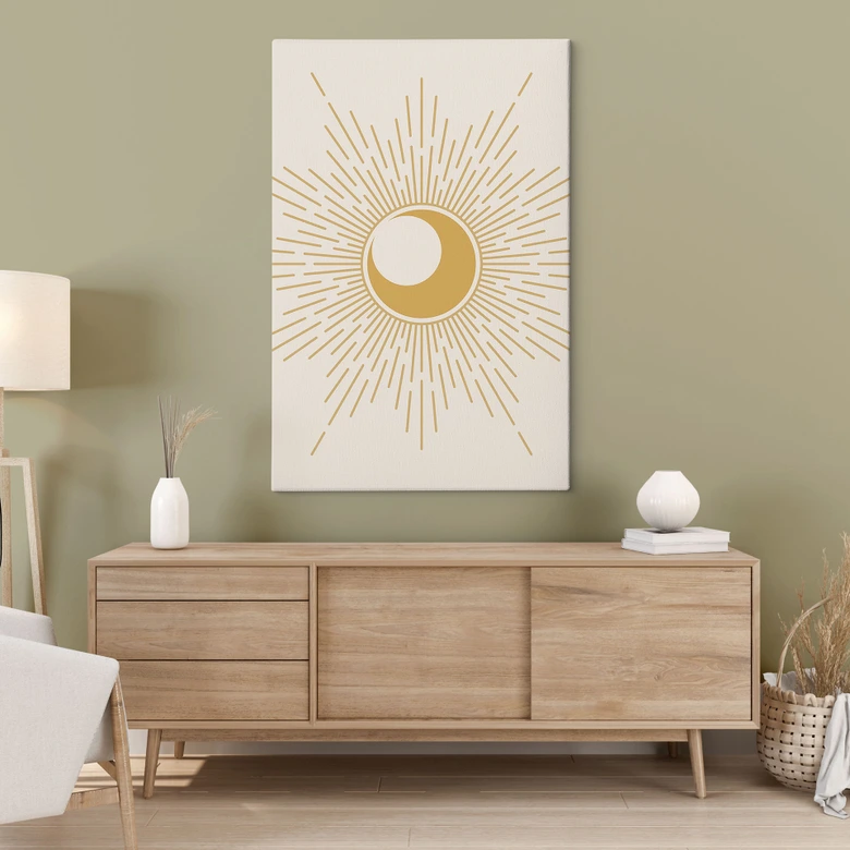 Leinwandbild Goldene Sonnenstrahlen - KsanaKalpa 