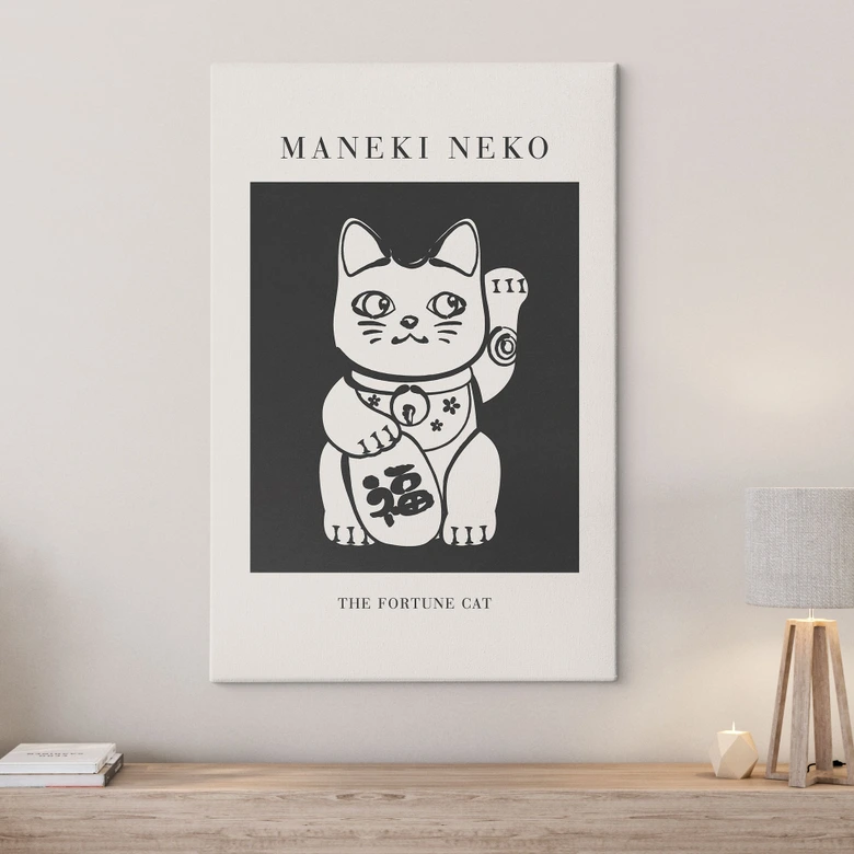 Leinwandbild Maneki Neko - Die Glückskatze - KsanaKalpa 