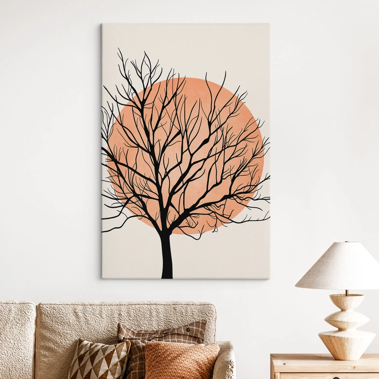 Canvas  Abrikos solnedgang - Kubistika 