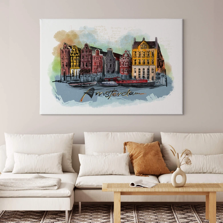Leinwandbild Amsterdam - Love your City 