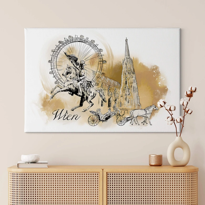 Leinwandbild Wien - Love your City  